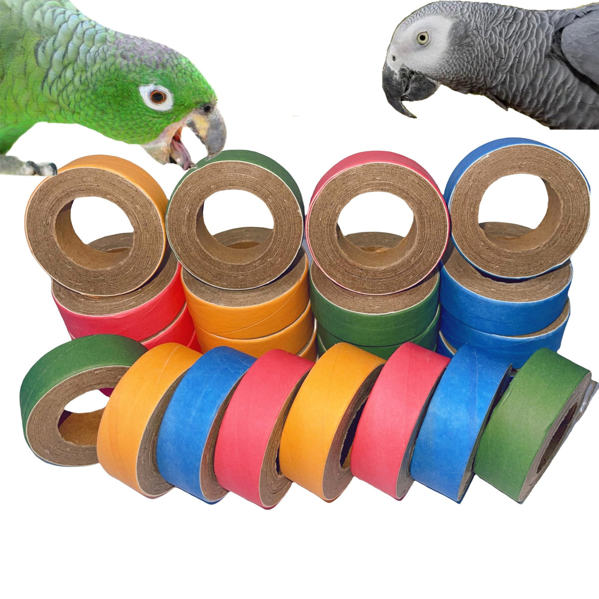 ToughRight bagels gruesos para loros, anillos duraderos para morder.