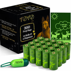 Bolsas TOVO PRIME con dispensador acoplado para correa, fáciles de recoger.