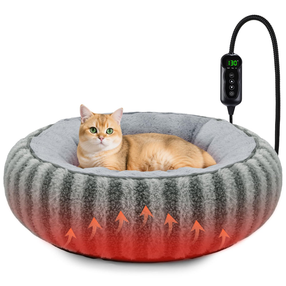 Cama Gato Tovve forma rosco caliente para acurrucarse en noches frías