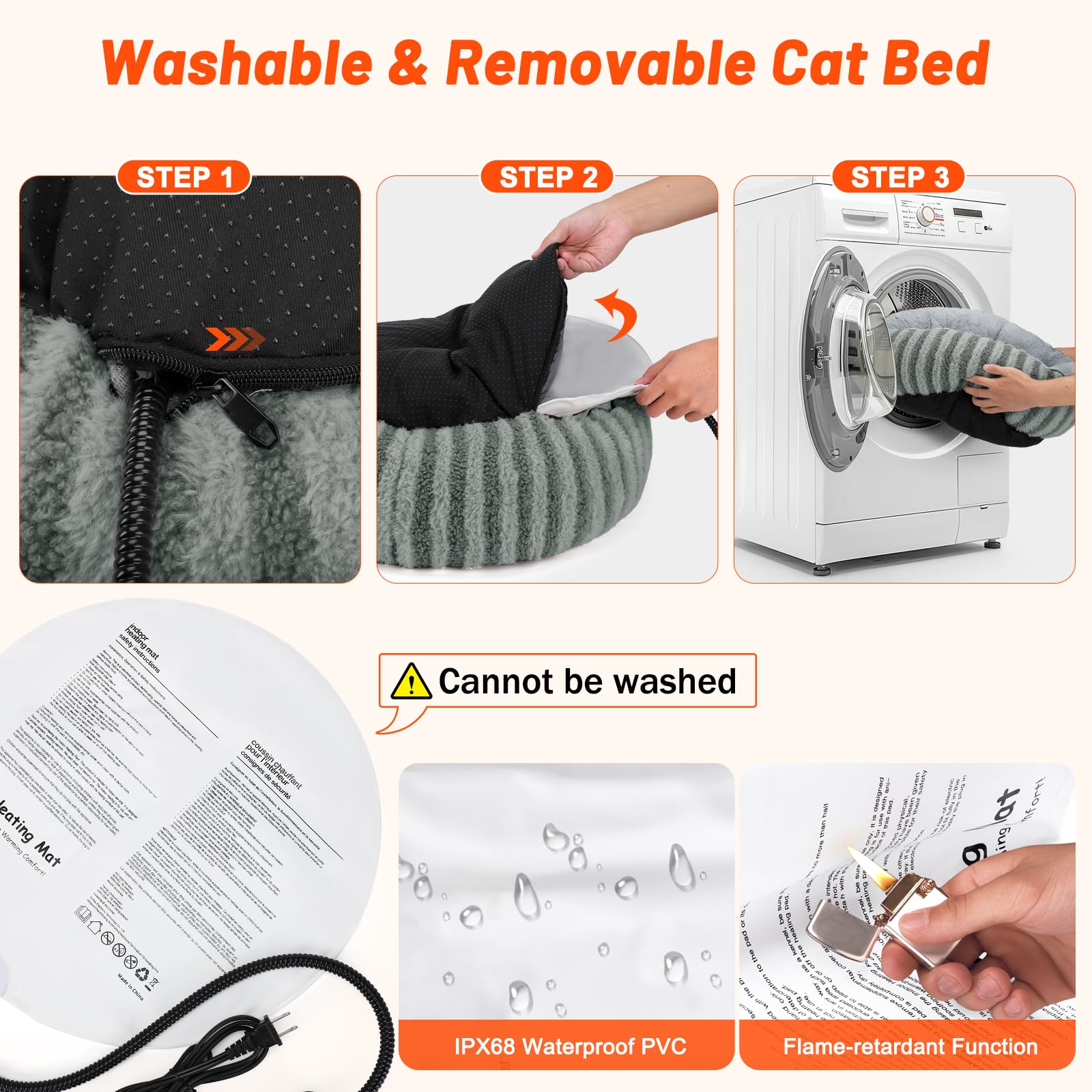 Cama Gato Tovve tamaño 50 cm para gatitos pequeños