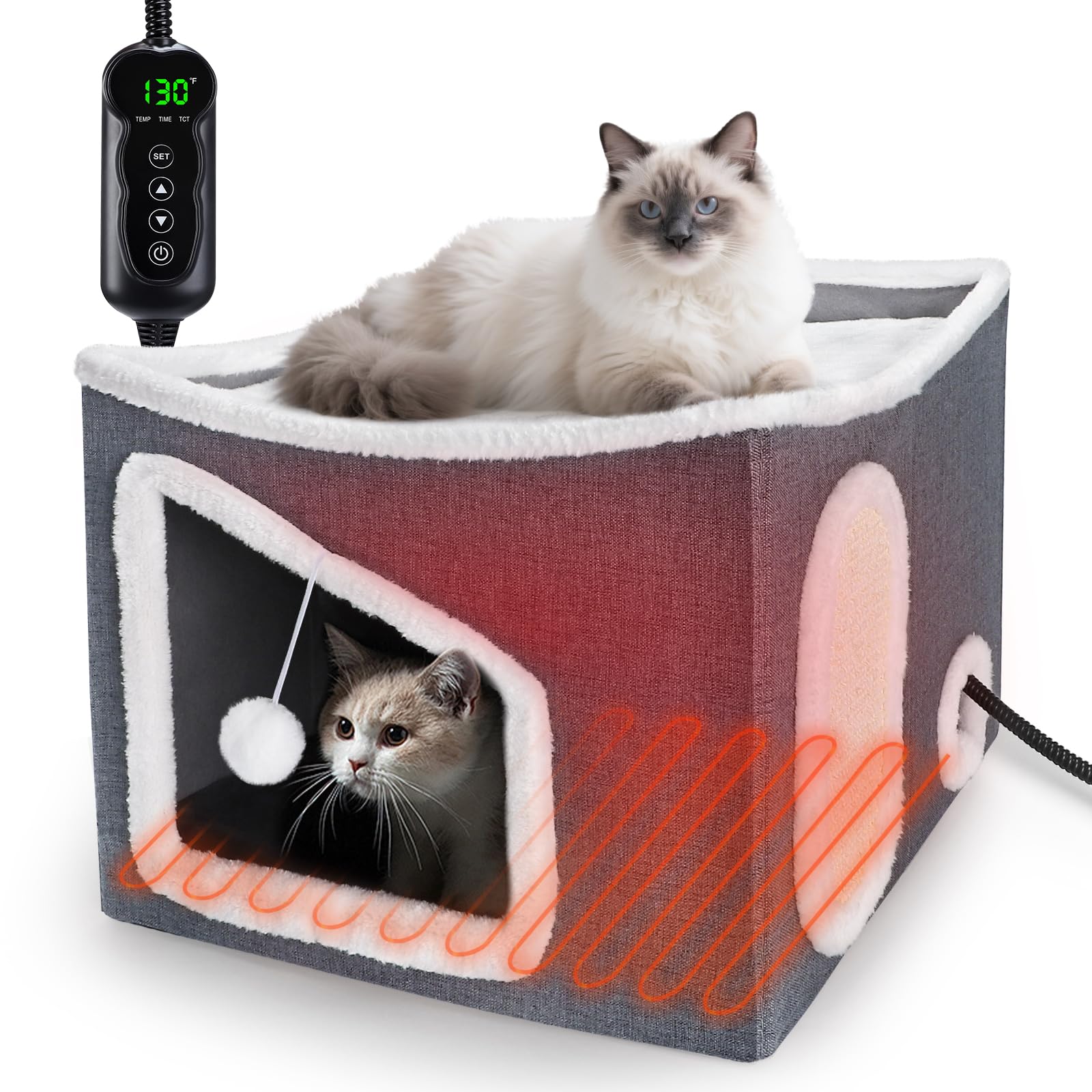 Tovve Casa Gato Caliente Exterior: refugio espacioso para descanso cálido.
