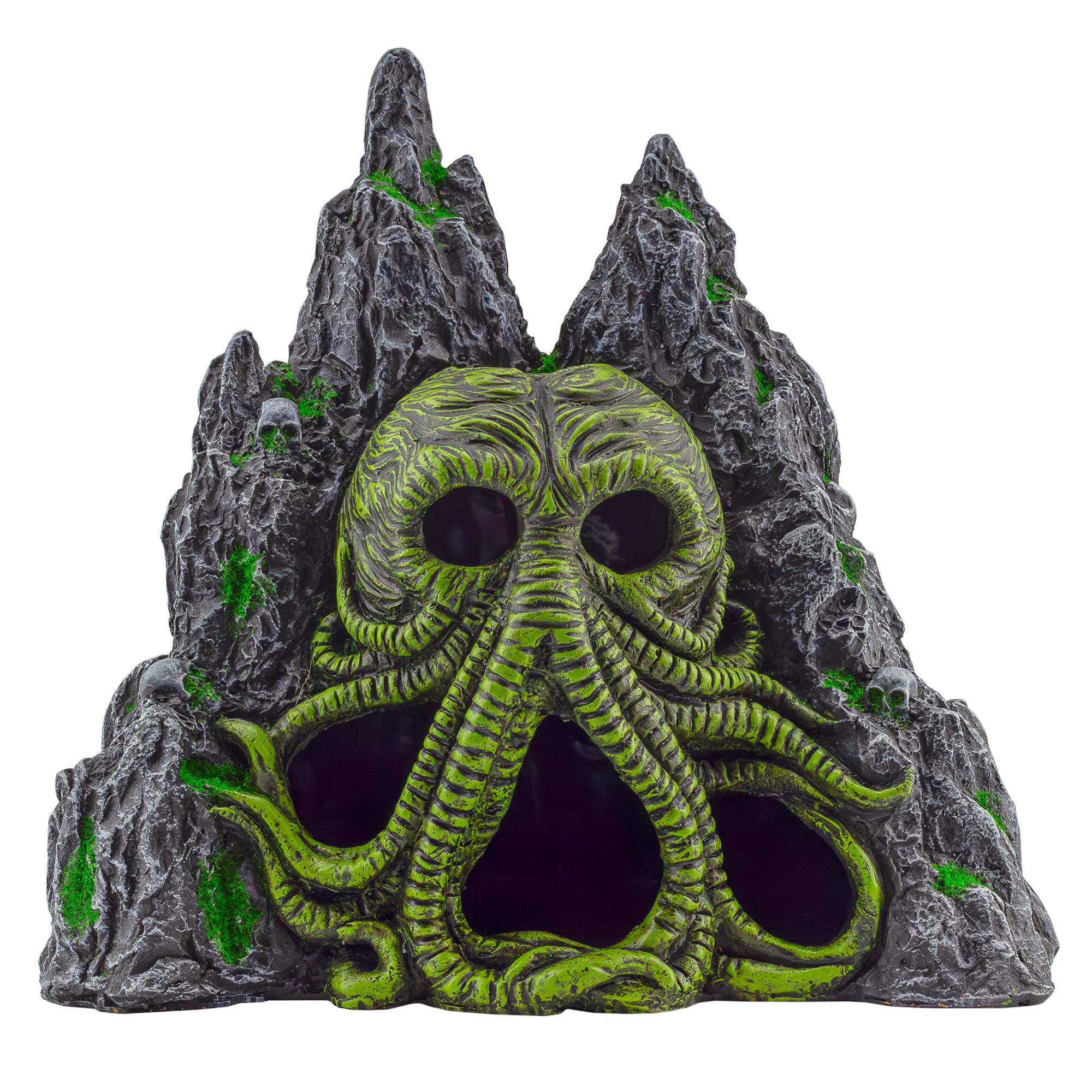 Toy Vault Cthulhu Monster, estatua para acuario con caverna que realza la temática