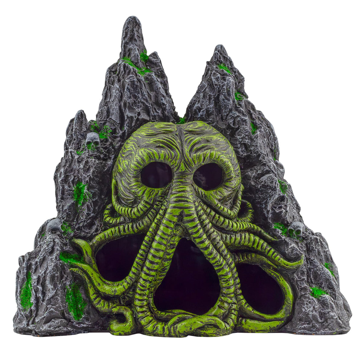 Toy Vault Cthulhu Monster, estatua para acuario con caverna que realza la temática