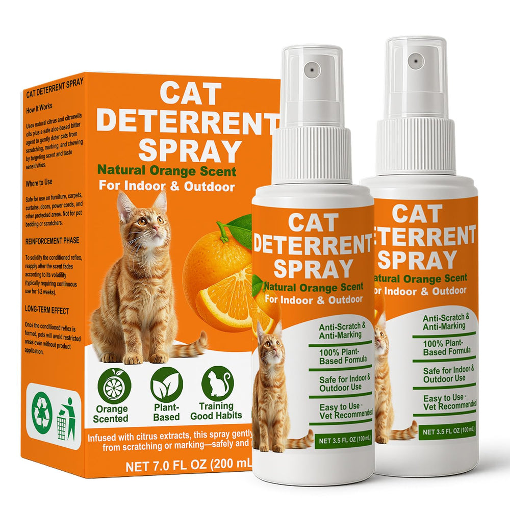 TPBEHMZ Deterrente para gatos, botella naranja, protege muebles contra arañazos