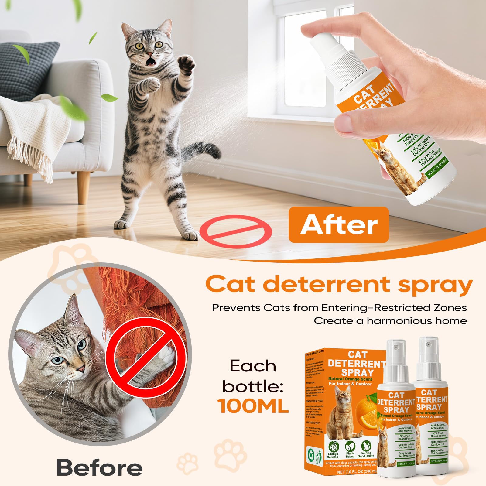 TPBEHMZ Deterrente para gatos, uso exterior, mantiene zonas al aire libre libres de curiosidad