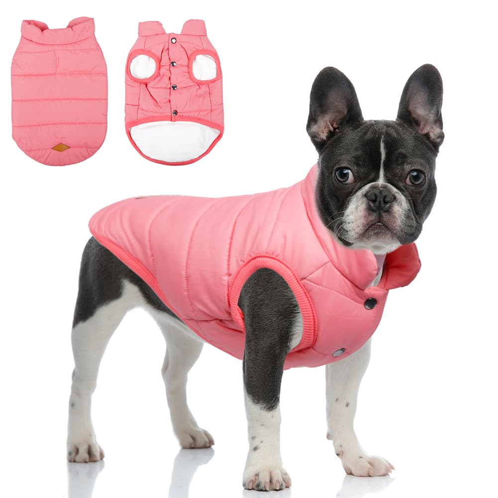 Chaleco TQFlow para perros, vista frontal, mantiene al perro cálido.