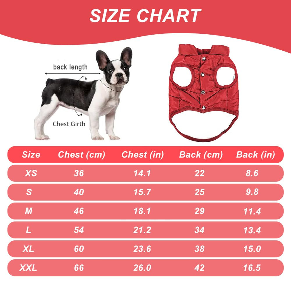 TQFlow chaleco para perro XL rojo, membrana anti viento protege de brisas frías.