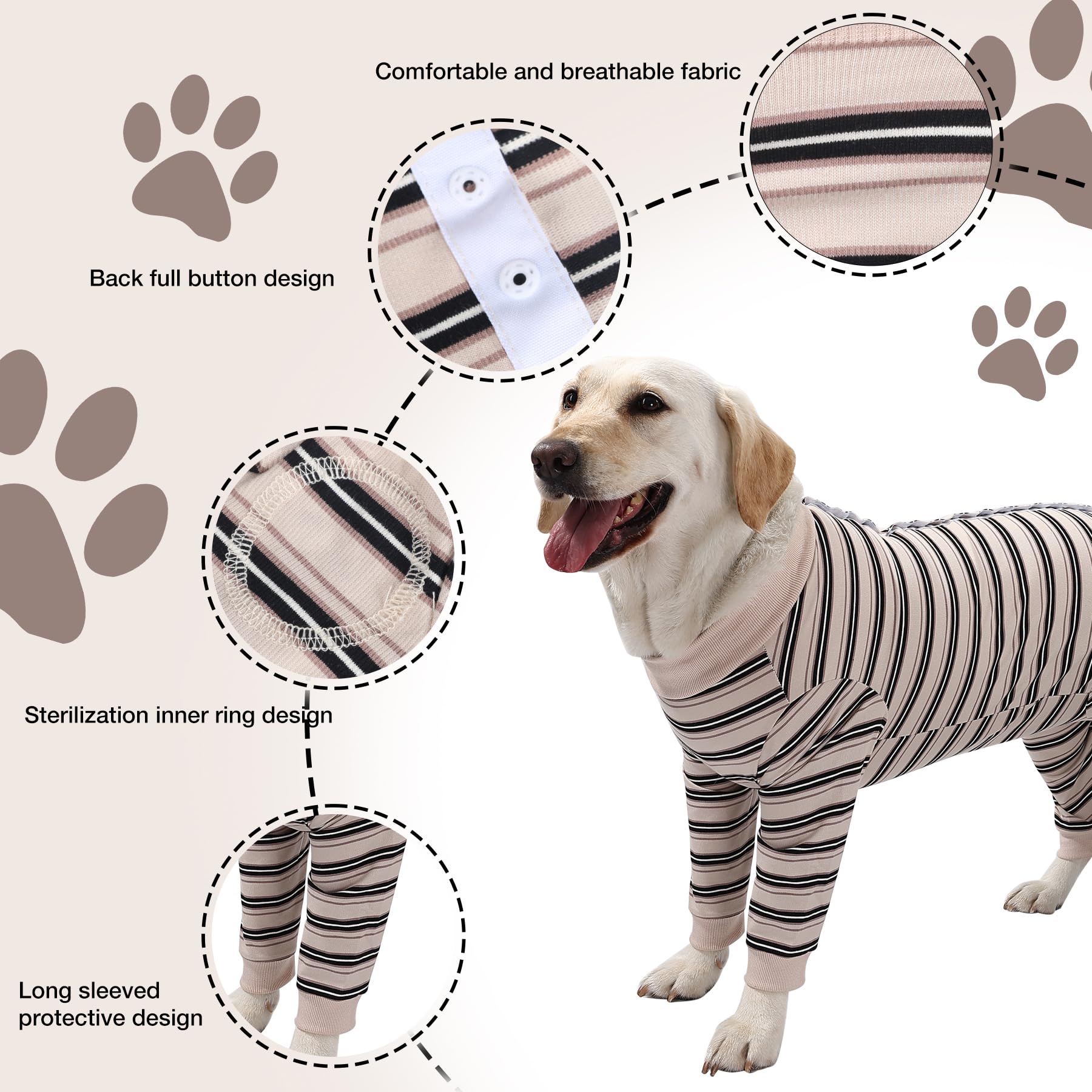 TQFlow Traje de recuperación para perros, diseño unisex cuida la herida sin irritación.