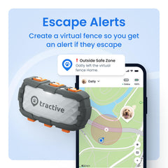 Tractive XL alertas de valla virtual para perro, zonas seguras.