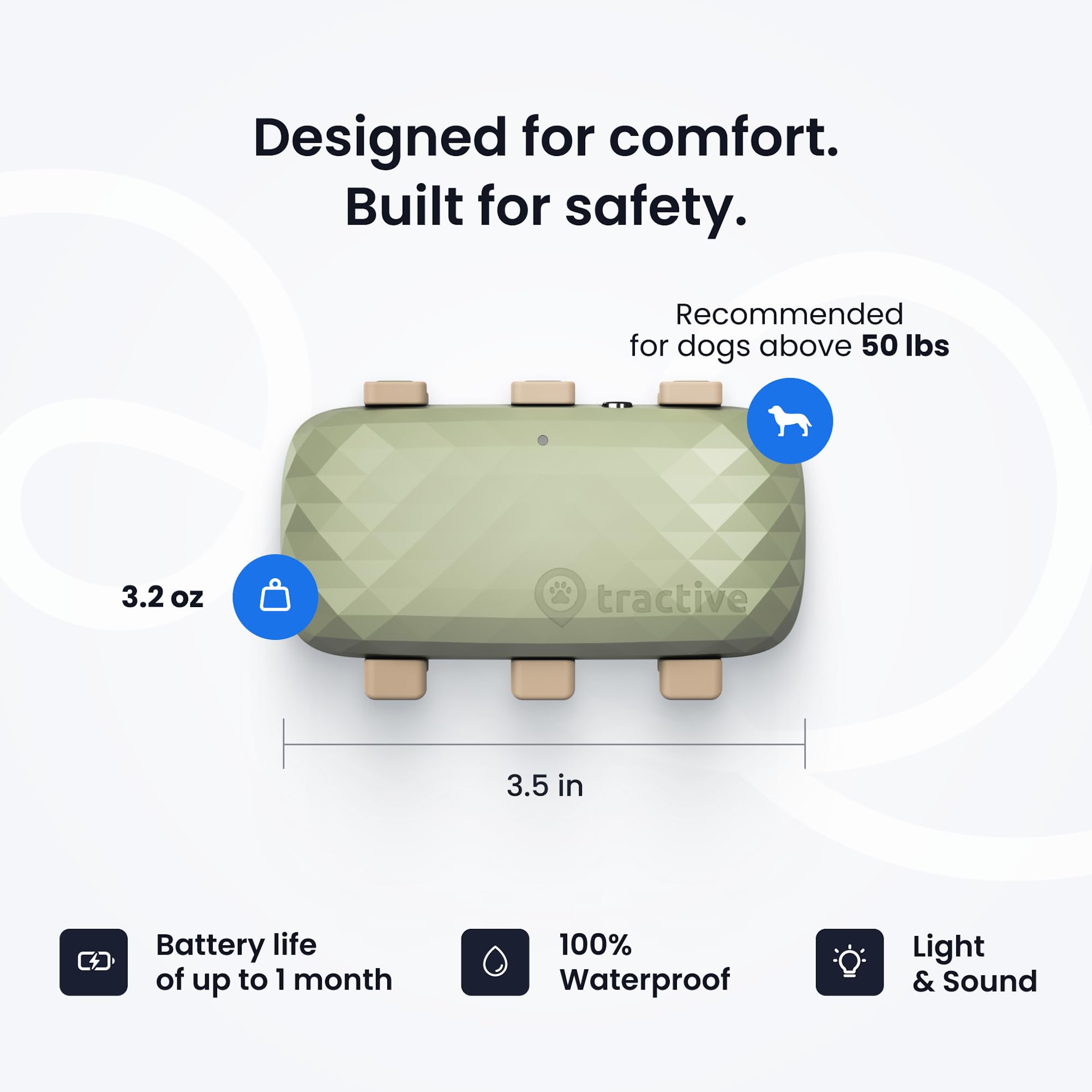 Tractive XL diseño duradero e impermeable para uso en campo.