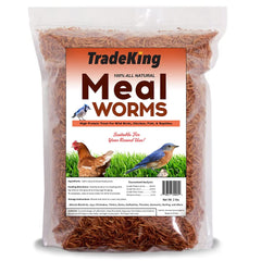 TradeKing larvas secas en bolsa reutilizable para almacenamiento fácil