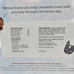 Premios de Trader Joe's para perros: salmón ahumado y patata dulce en calendario