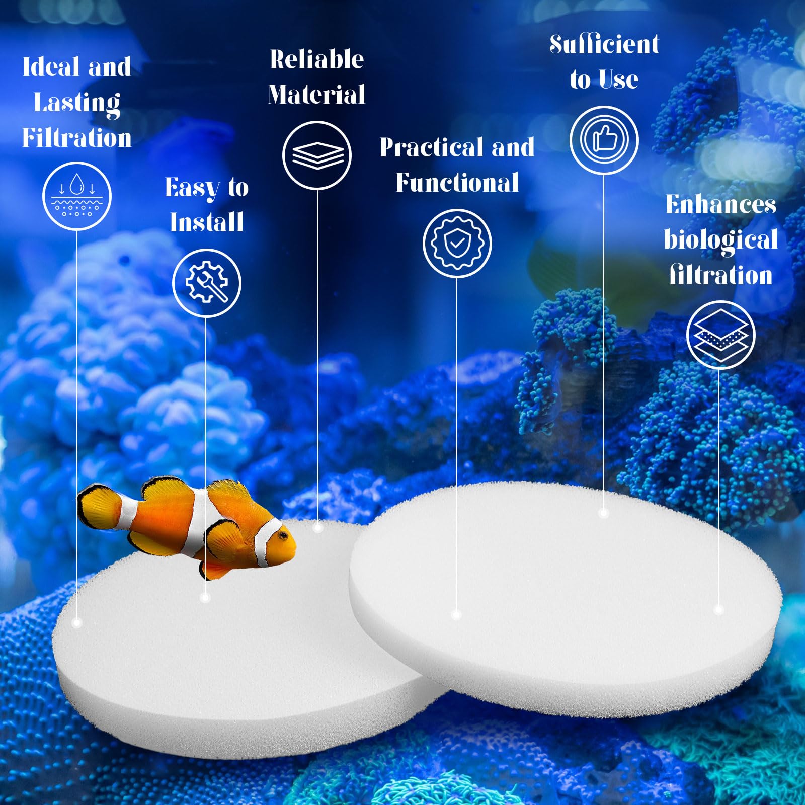 Almohadilla compatible con Fx6 para agua más clara y estable.