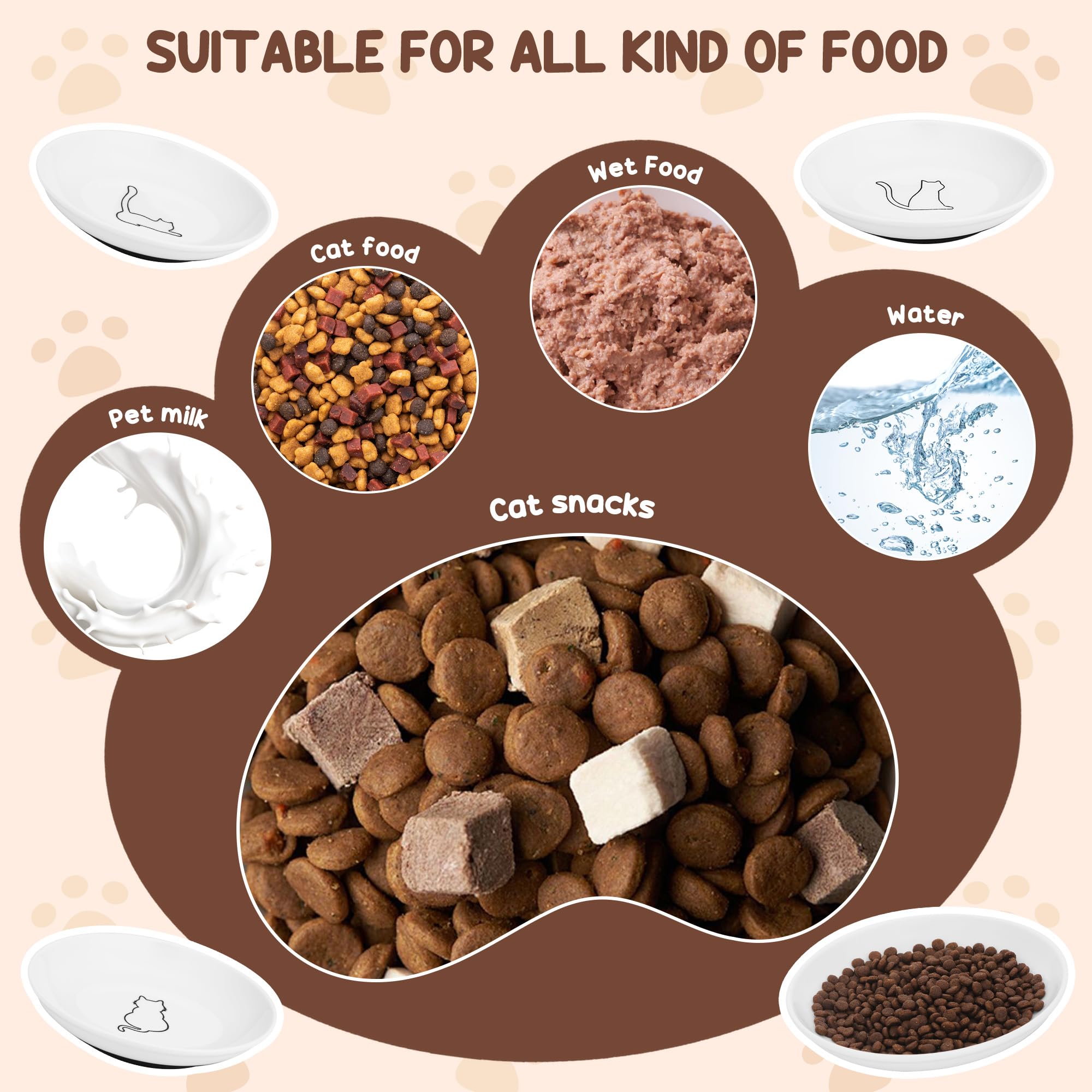 Conjunto multiuso TranRantic para comida, agua o snacks de gato.