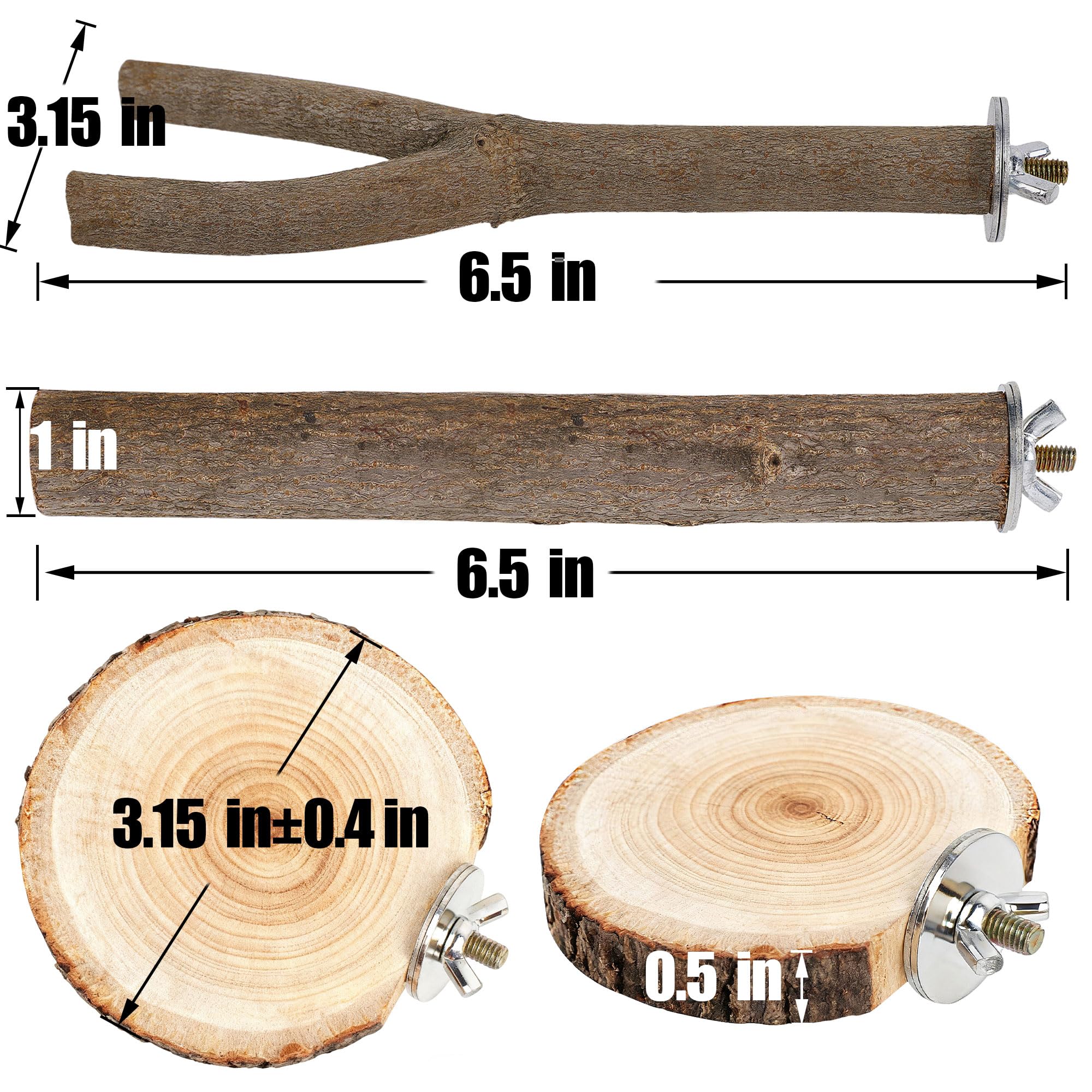 Treewoll percha recta para aves, superficie natural que facilita trepar.