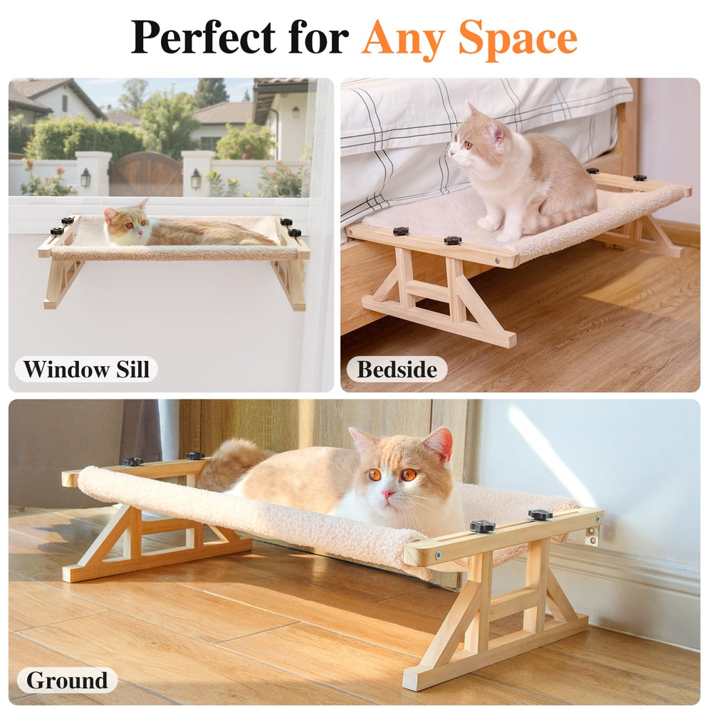 Tresbro asiento lavable para gato, tela suave y fácil de limpiar.