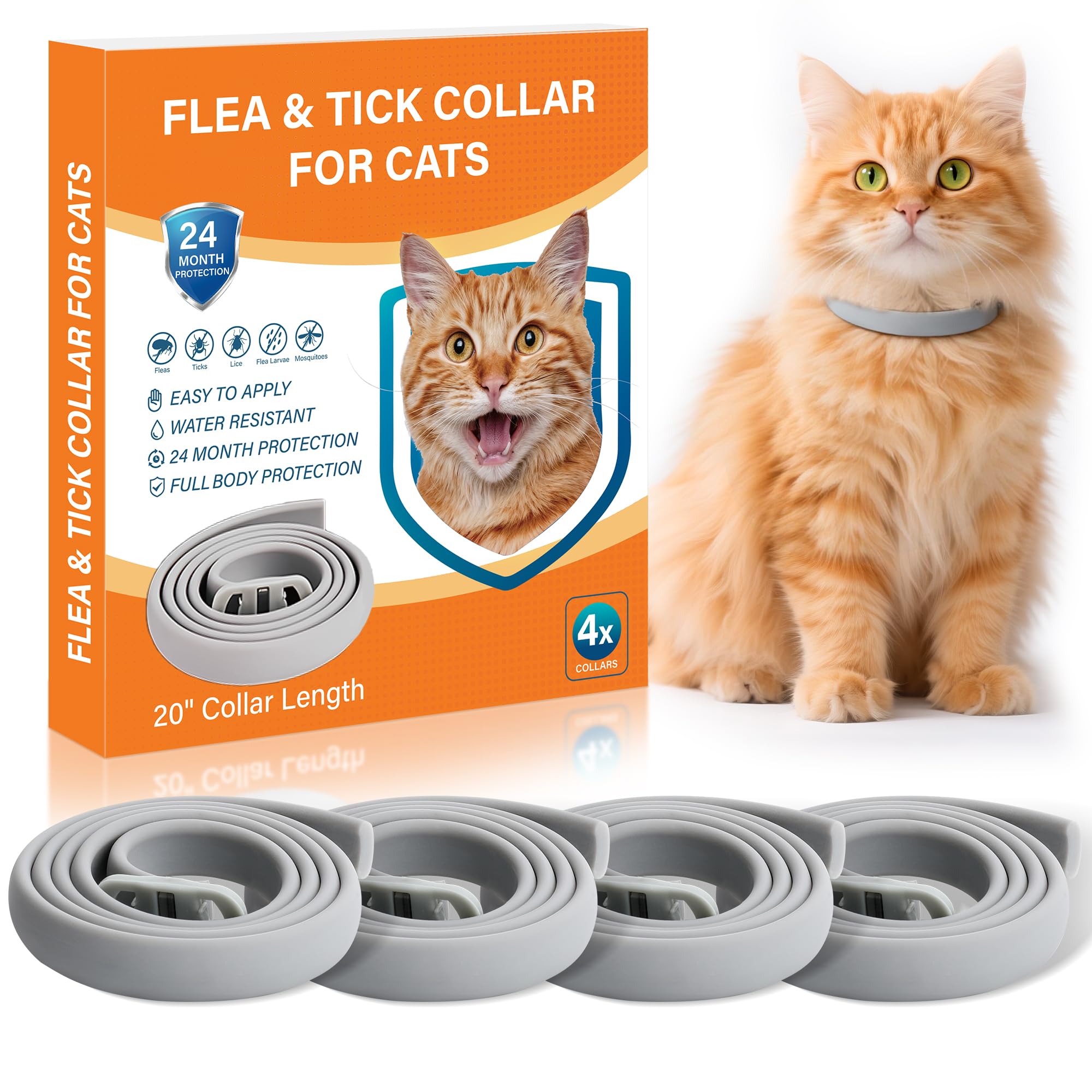 Trihood collar-gato ajuste-20-pulgadas: cómodo para uso diario.