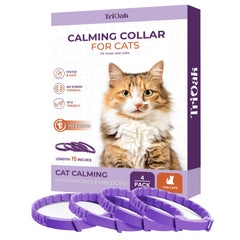 TriOak collar calma gato primer plano para relajación ante ruidos