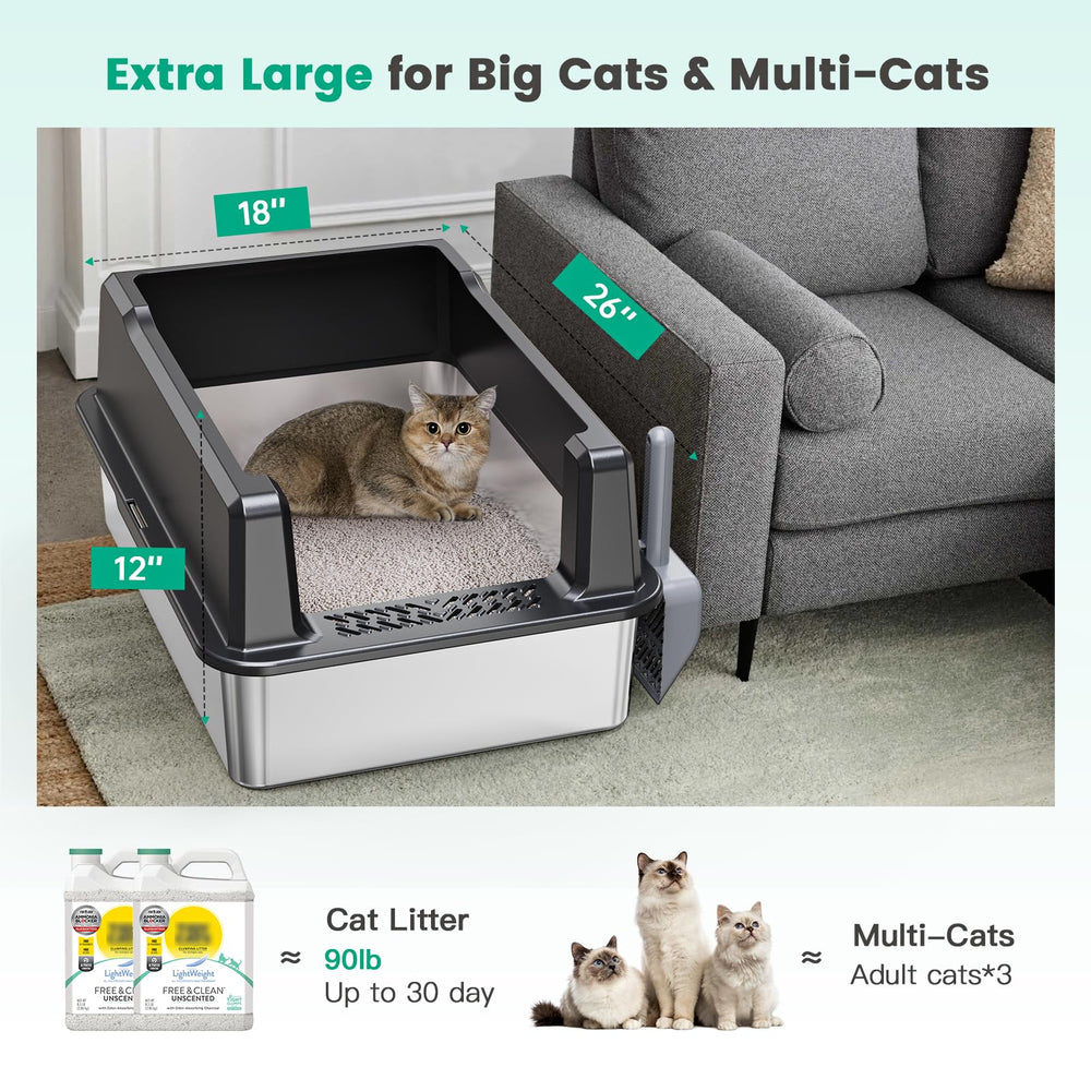 Tripamin caja gato XXL apta para múltiples gatos y alta durabilidad.