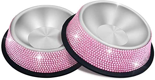 Acabados brillantes Triumilynn con cristales rosados, estilo moderno para el comedor.