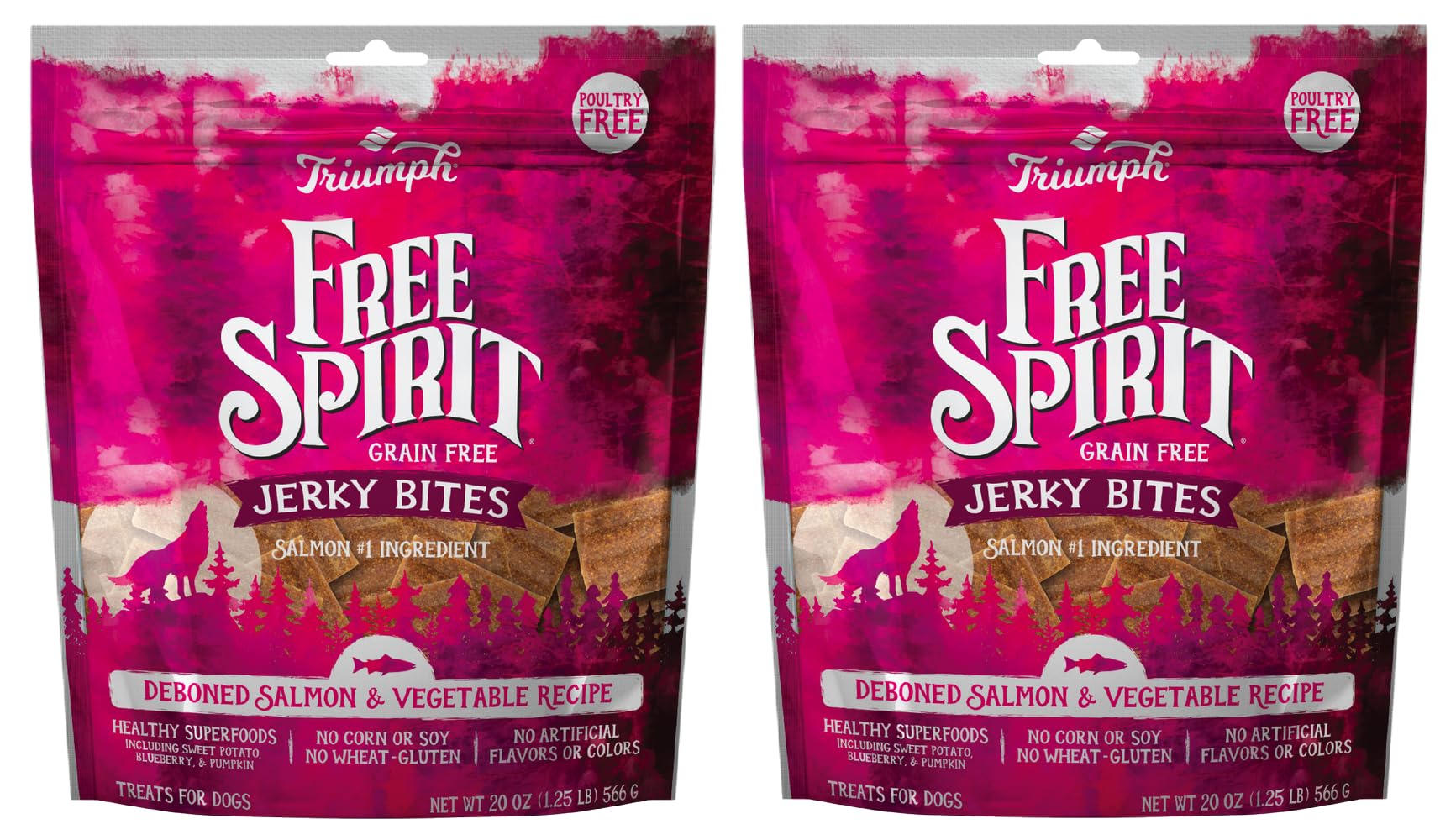 Triumph Free Spirit Salmon Bocaditos: premio sabroso para perros activos