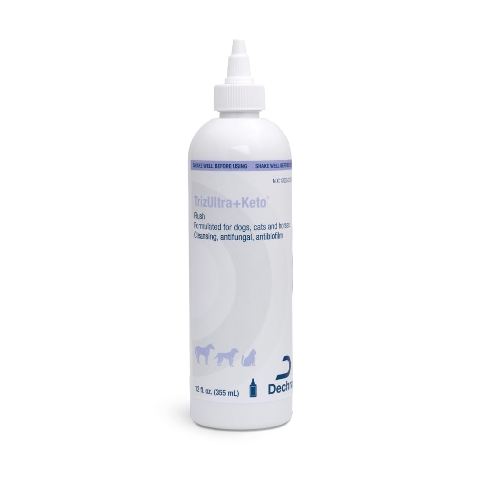 TrizULTRA+Keto Flush botella sin fragancia para limpieza de oídos de mascotas