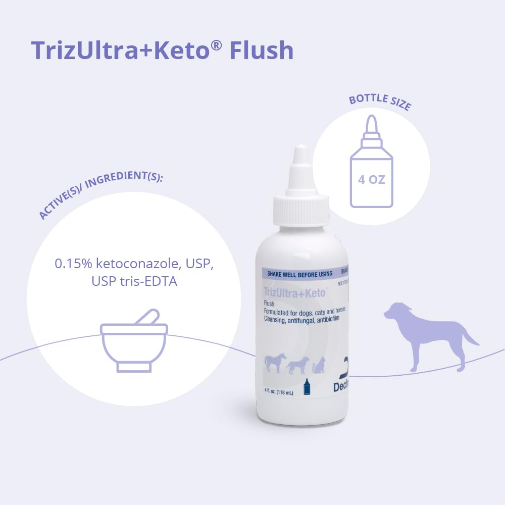 TrizULTRA+Keto Flush orejas limpias, limpieza segura para mascotas
