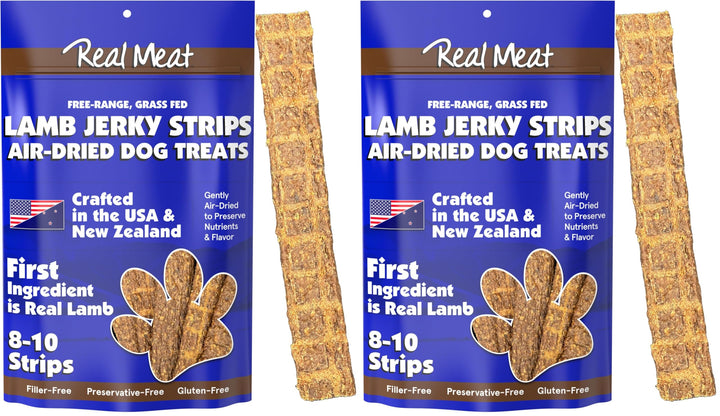 TRMC jerky de cordero real para perros, tiras de 7 pulgadas para premiar.