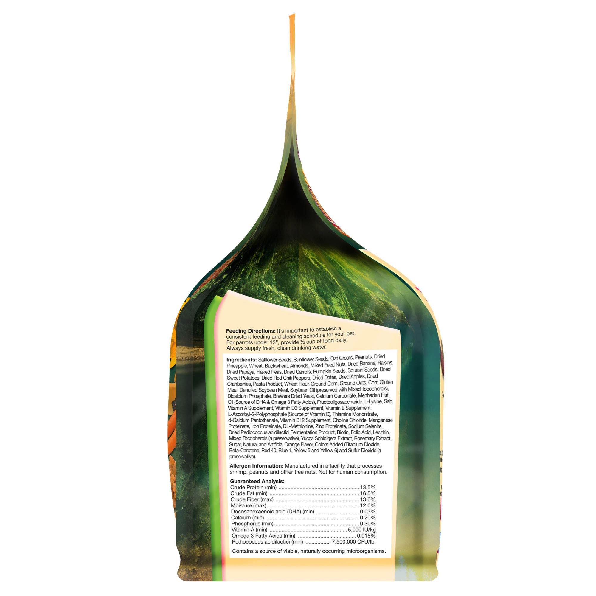 Tropical Carnival envase con conservantes naturales mantiene frescura diaria.