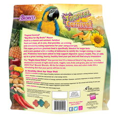 Pellets grandes Tropical Carnival para guacamaya promueven mordida fuerte