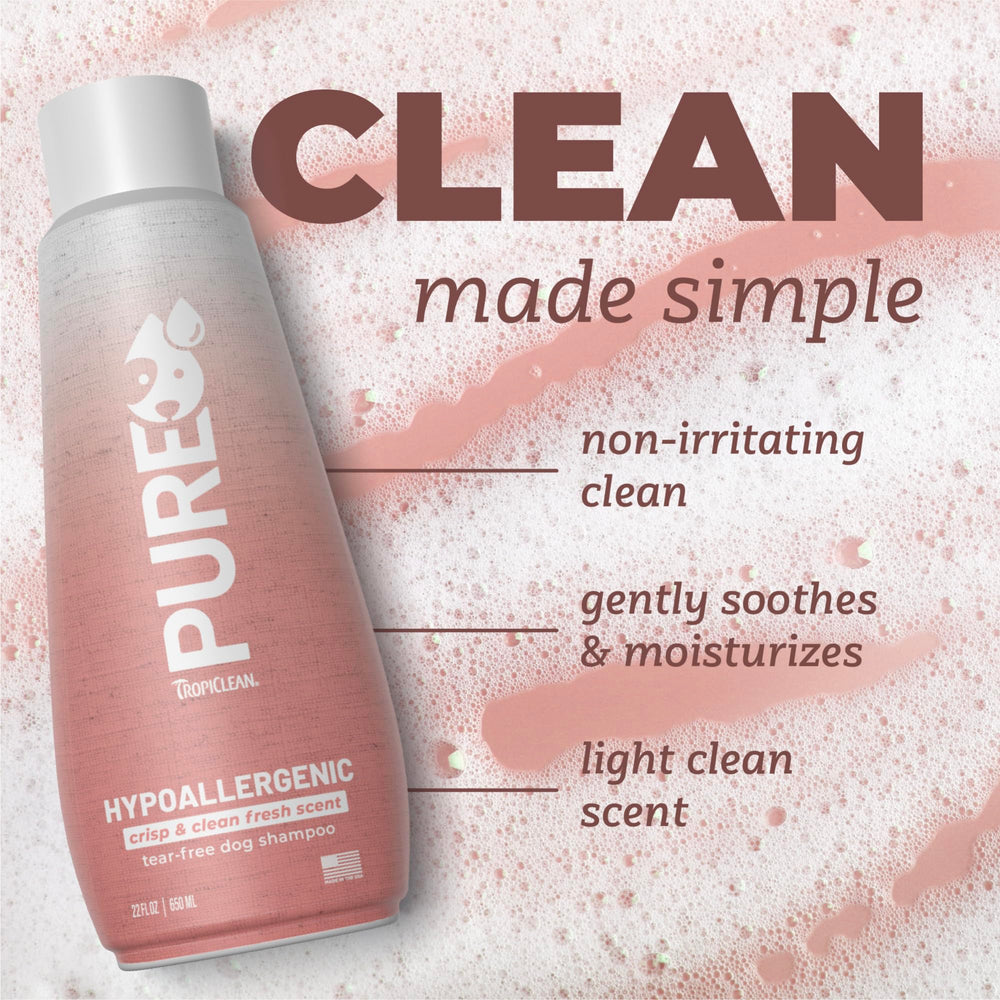 TropiClean champú para cachorros, vitamina E, mantiene humedad del pelaje.