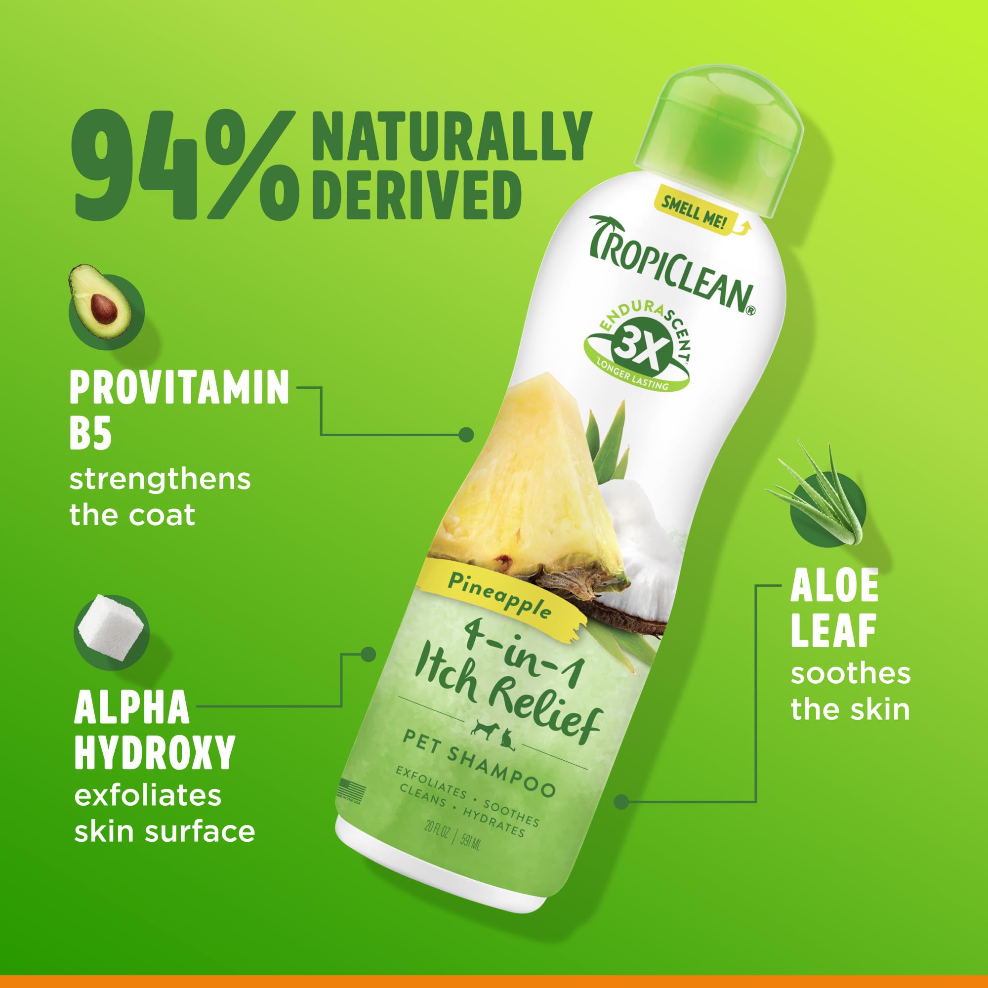 TropiClean Champú apto para gatos, cuidado suave.