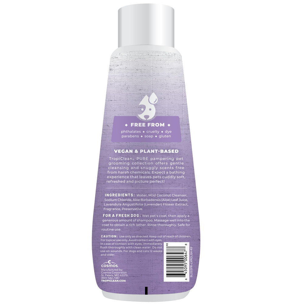 TropiClean champú calmante con lavanda, mantenimiento del pelaje