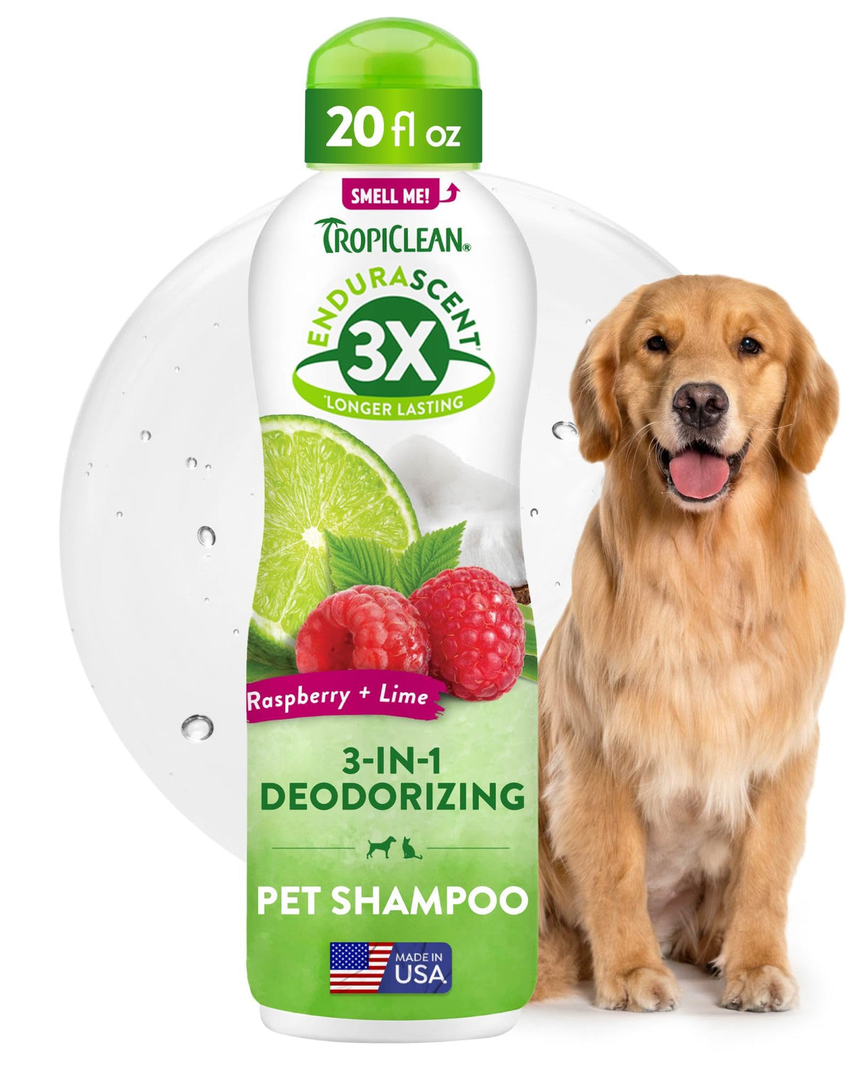 TropiClean Champú Desodorante para Perro desodorando y promoviendo limpieza suave