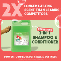 TropiClean champú para perros, espuma abundante facilita desenredar.