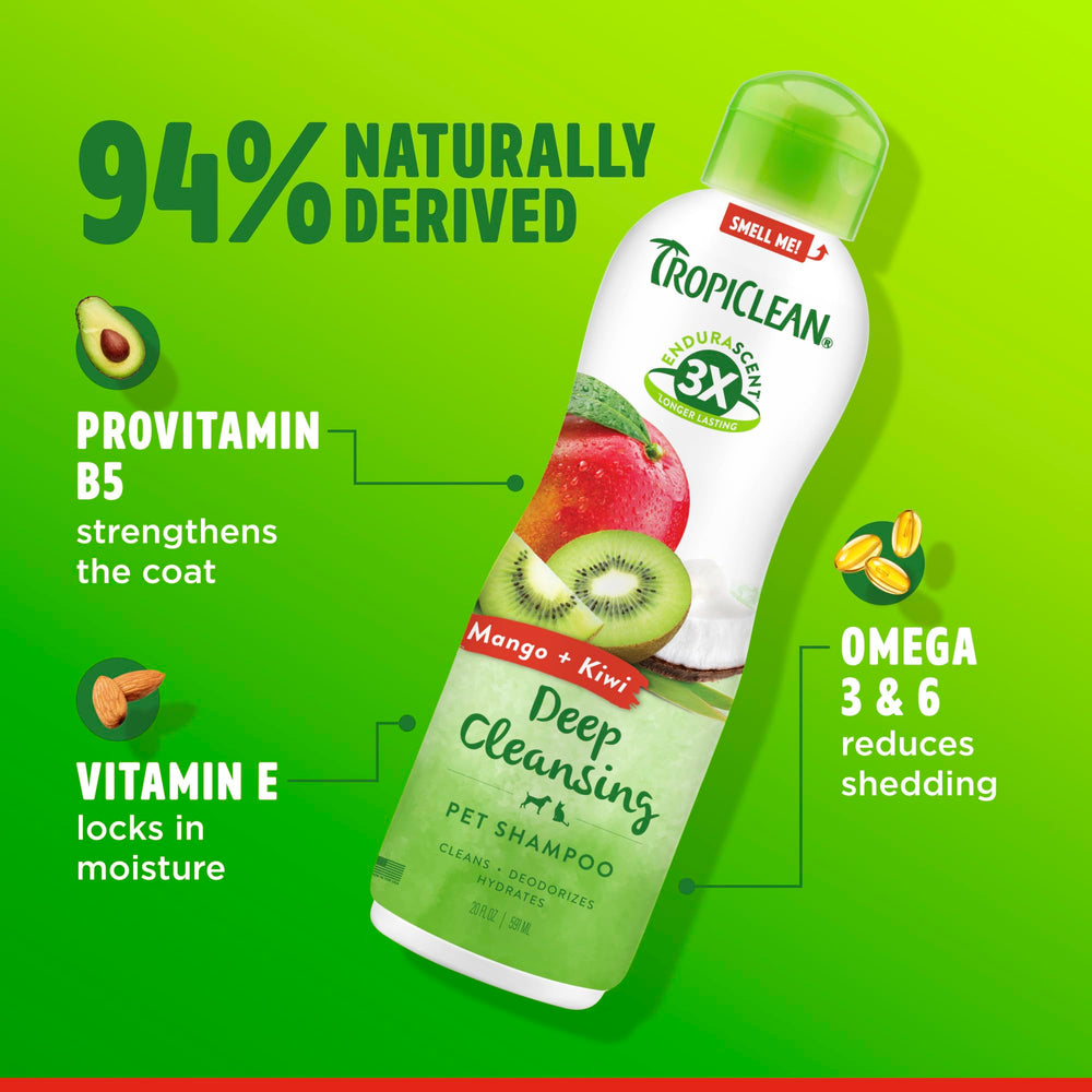 TropiClean champú perro – ingredientes-grado-humano, fórmula segura para uso diario.