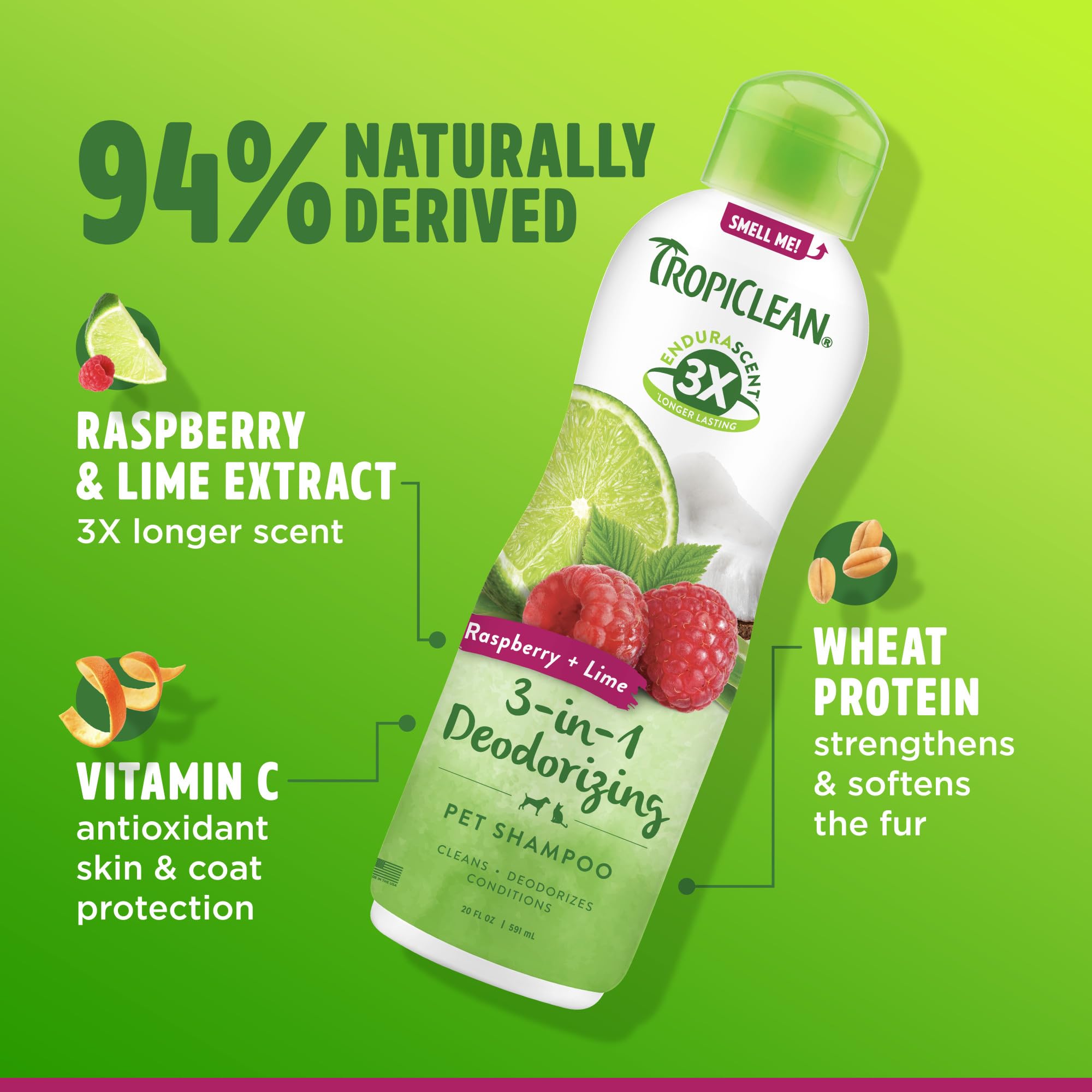 TropiClean Champú Perro libre de parabenos y crueldad animal