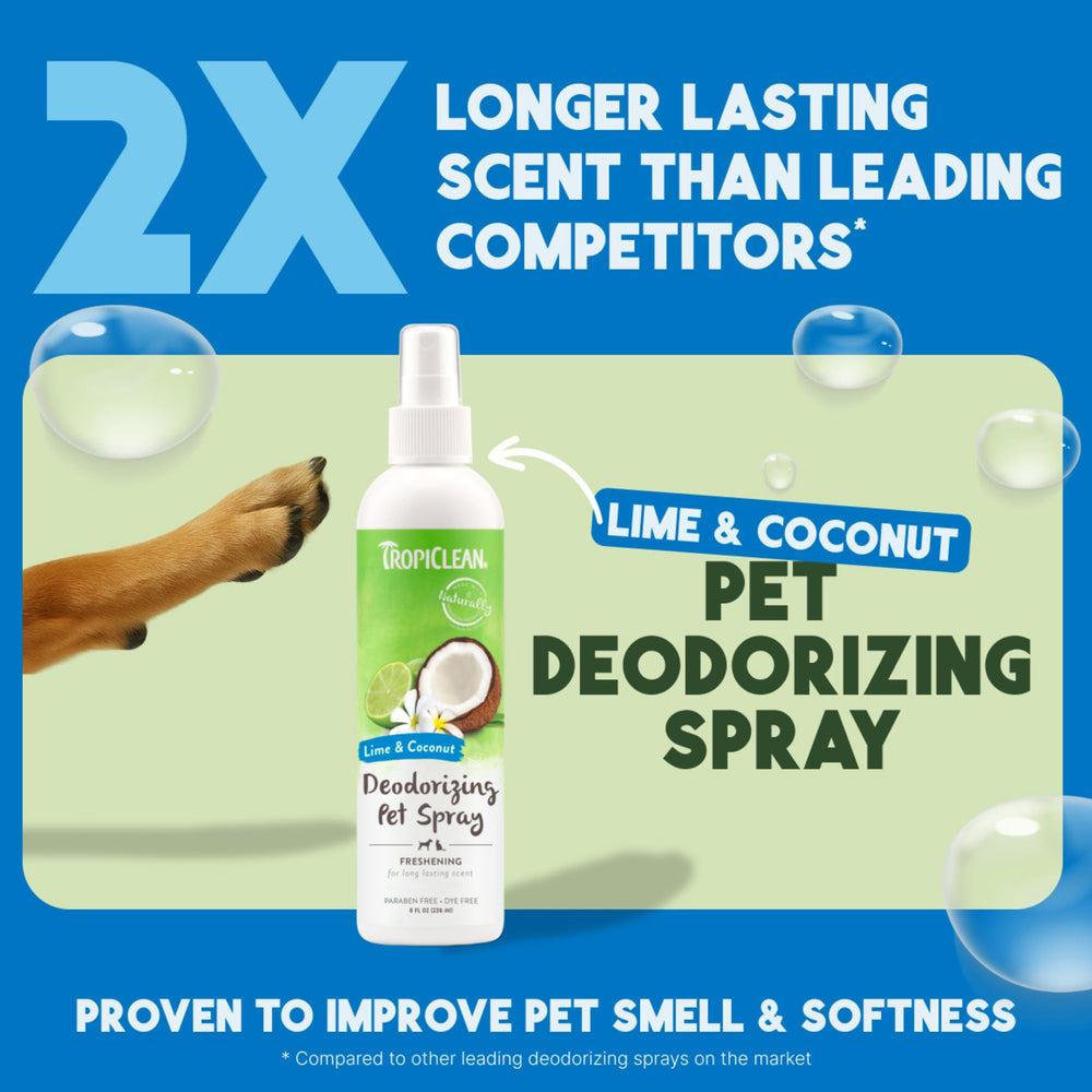 TropiClean colonia para perros: fragancia cítrica tras el baño para pelaje limpio.