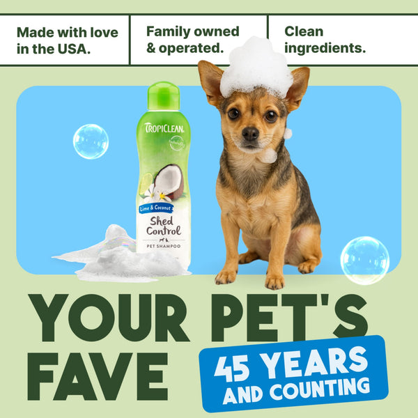TropiClean acondicionador para perros, envase de 20 onzas para casa.