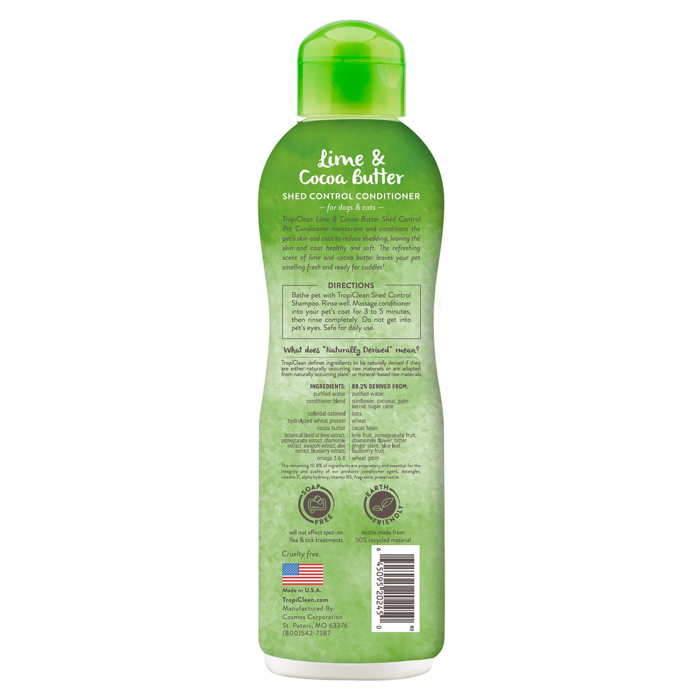 TropiClean acondicionador para perros, pelaje suave y sedoso tras uso.