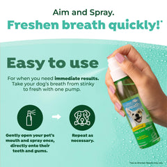 TropiClean cuidado bucal: spray diario para mejorar la higiene oral de tu mascota.