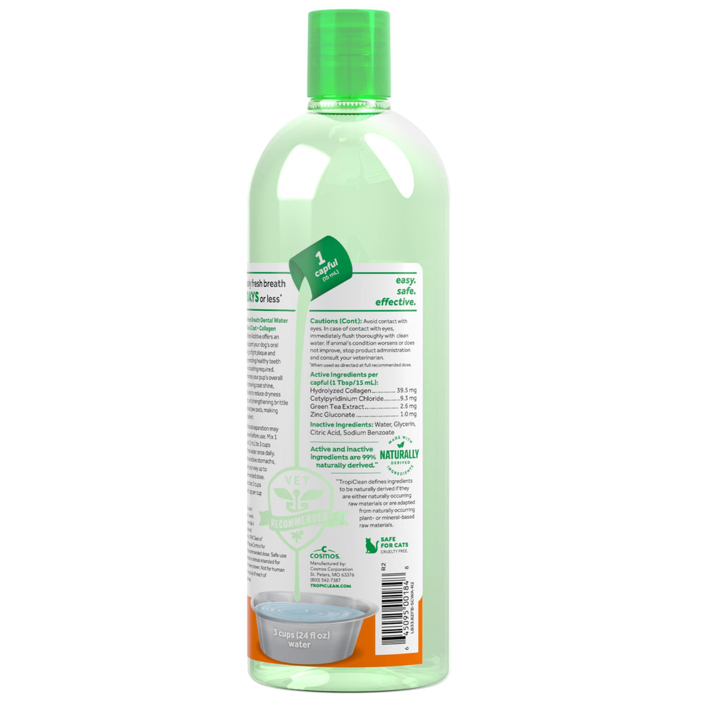 TropiClean cuidado de piel y pelaje con Omega 3 y 6.