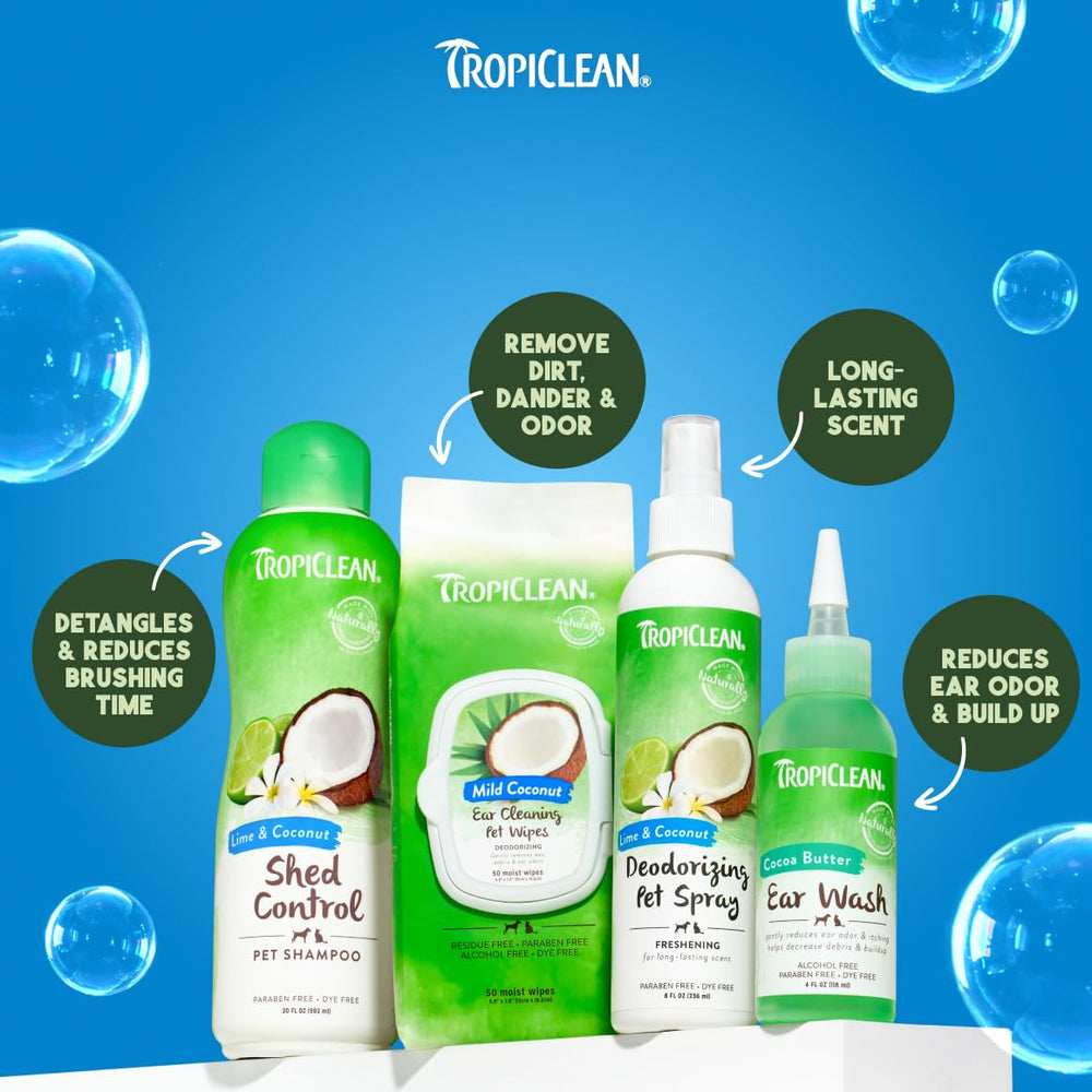 TropiClean Deshedding Condicionador, cruelty-free, seguro para uso diario en mascotas