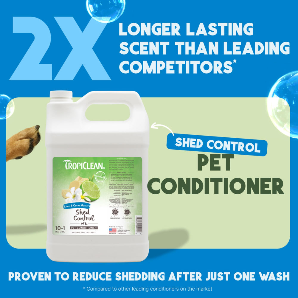 TropiClean Deshedding Condicionador, pelaje suave, deja el pelo sedoso y manejable
