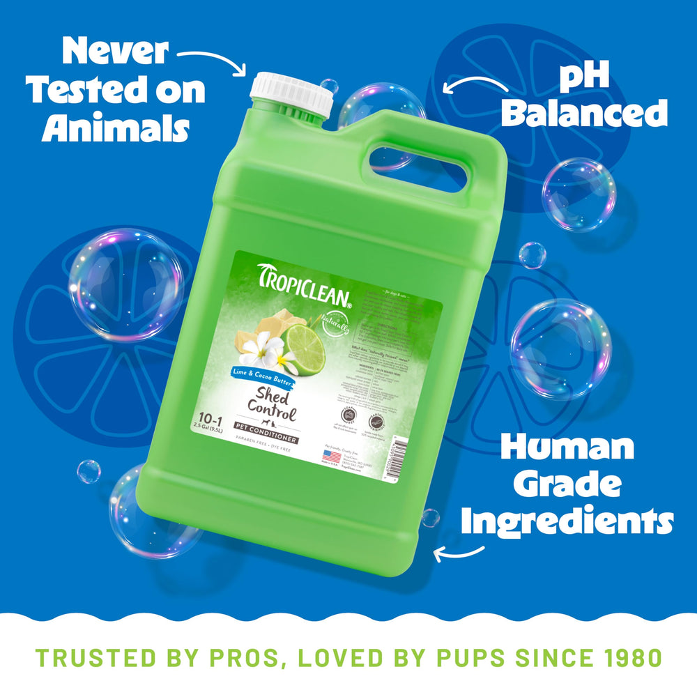 TropiClean Desprendimiento Perro Condicionador: limpieza profunda con champú adecuado.