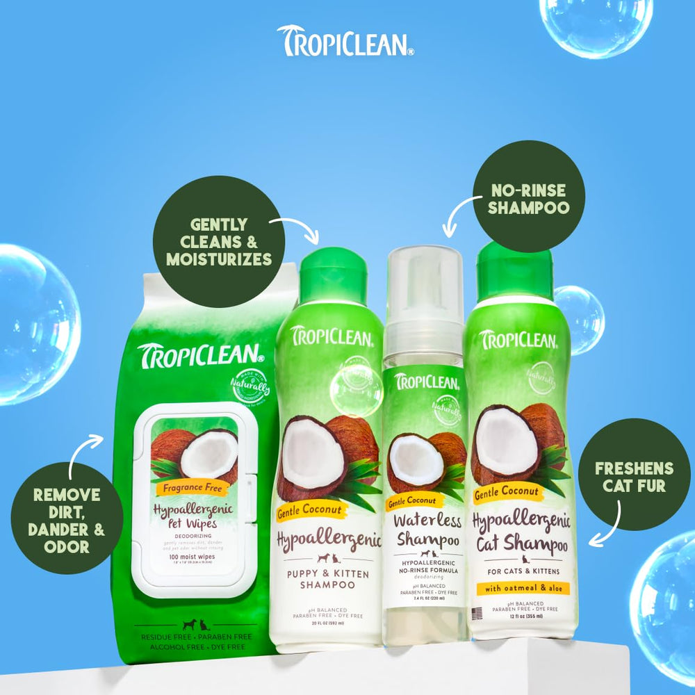 Dilución 16:1 de TropiClean para mayor rendimiento y menor desperdicio.