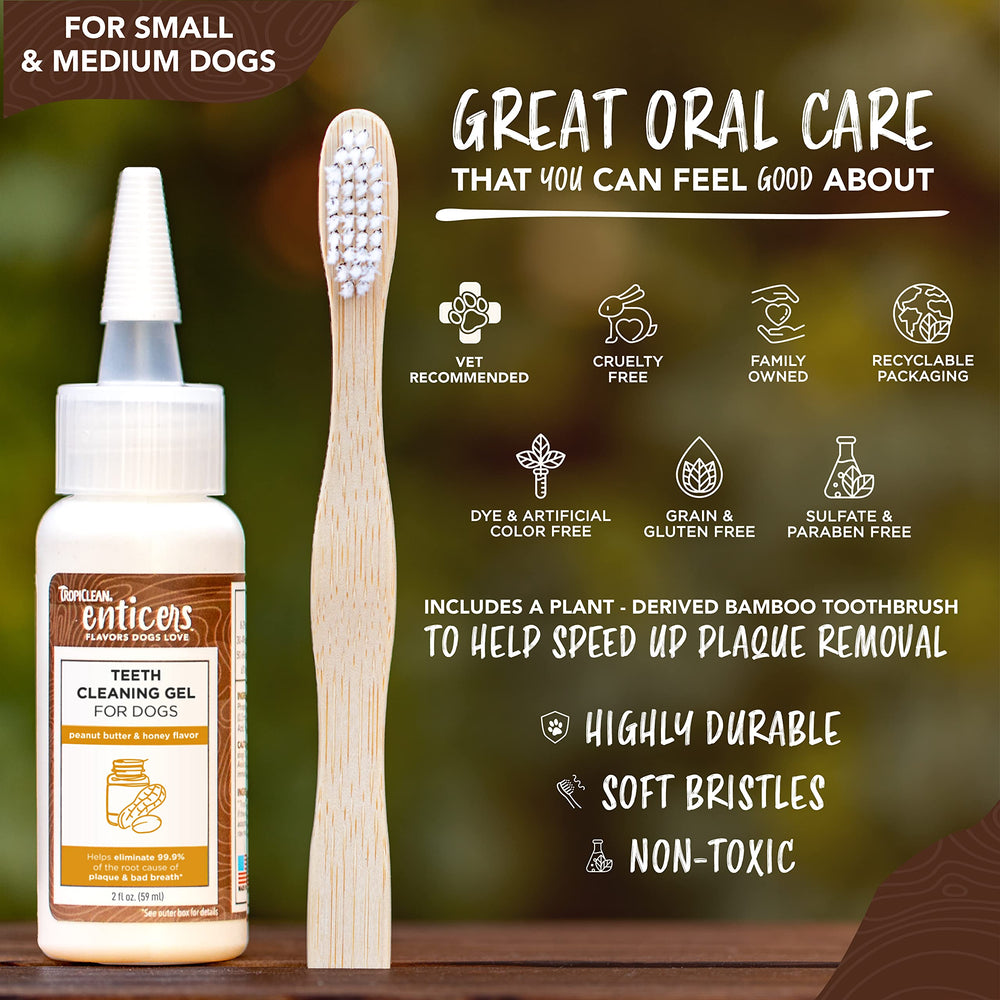 TropiClean Enticers gel dental, posible aliento fresco para perros.