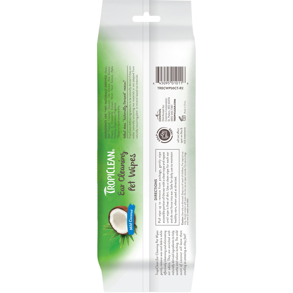 Experiencia tropical para orejas con TropiClean en casa.