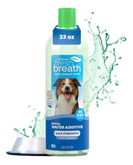 TropiClean Fresh Breath: vertido de la botella para blanqueamiento suave en perros.