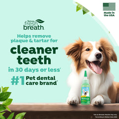 TropiClean gel dental, sabor menta, mascota disfruta de una sensación fresca.